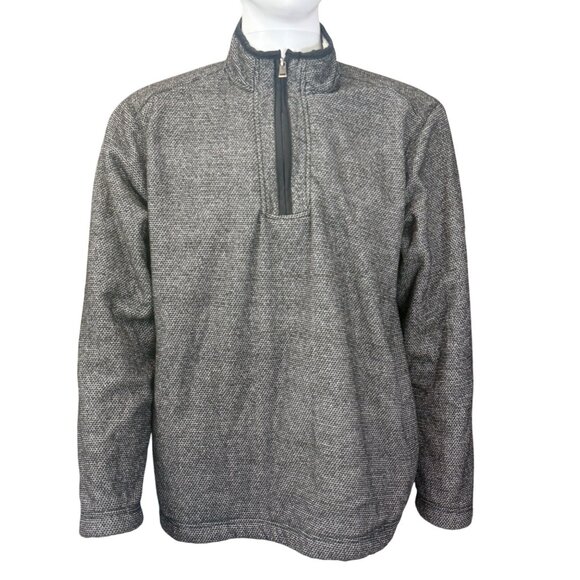 Orvis Half-Zip Fleece-Lined Pullover Gray Heather Size Large Warm Winter Layer - Picture 1 of 9